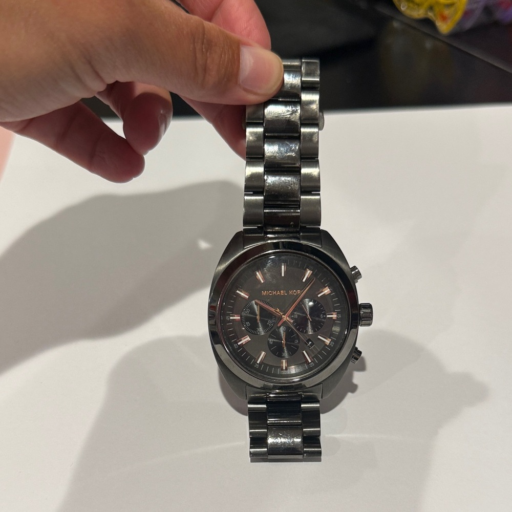 Michael Kors Dark Grey and Bronze Chronograph Watch